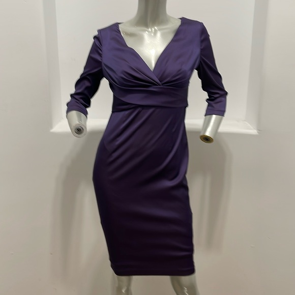 Donna Rocco New York Short Sleeve Sheath Dress Purple Size 2 - Picture 12 of 12
